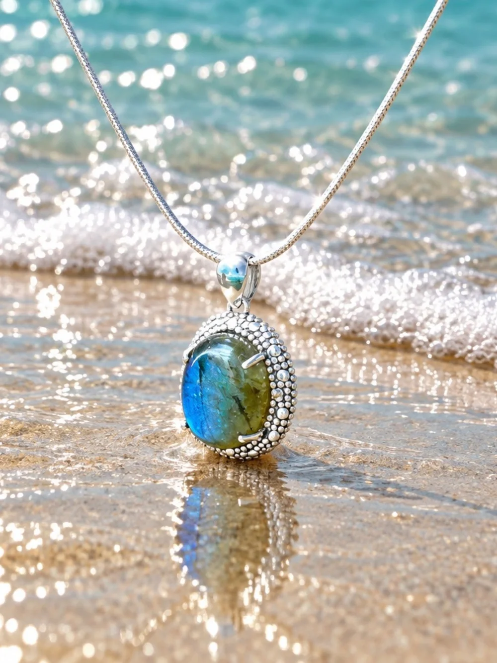 NEW! Labradorite & Sterling Silver Necklace